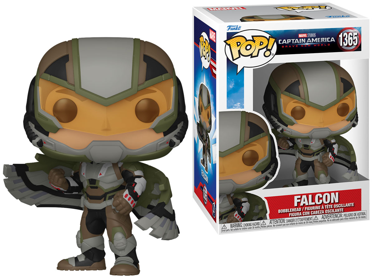 Figurka Funko POP Marvel: Captain America Brave New World – Falcon - Grafika z opakowaniem