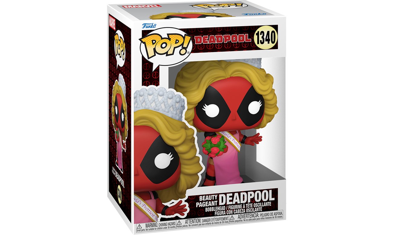 Figurka Funko POP Marvel: Deadpool – Beauty Pageant - Widok opakowania