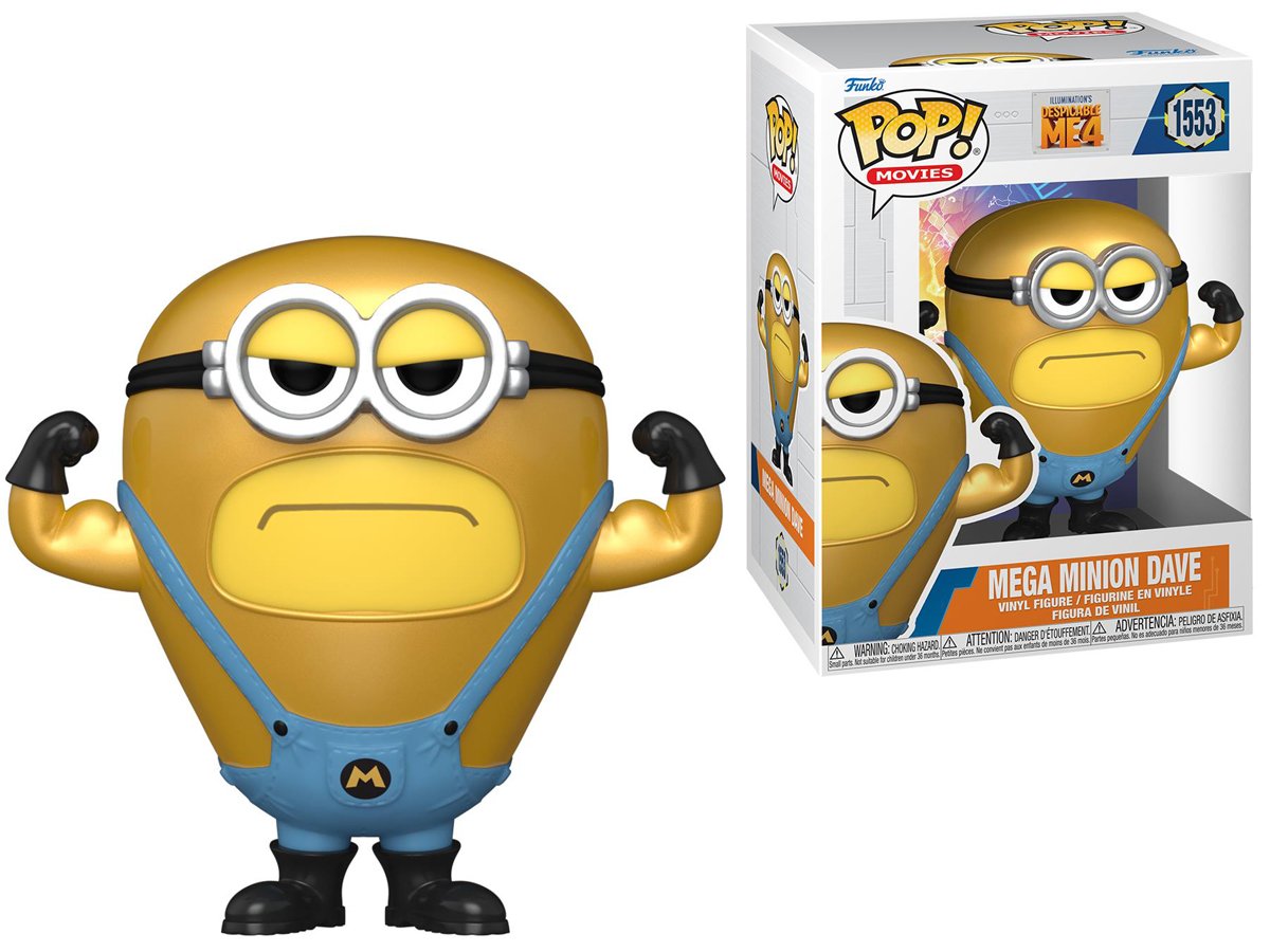 Figurka Funko POP Movies: Despicable Me 4 - Mega Minion Dave - Grafika z opakowaniem