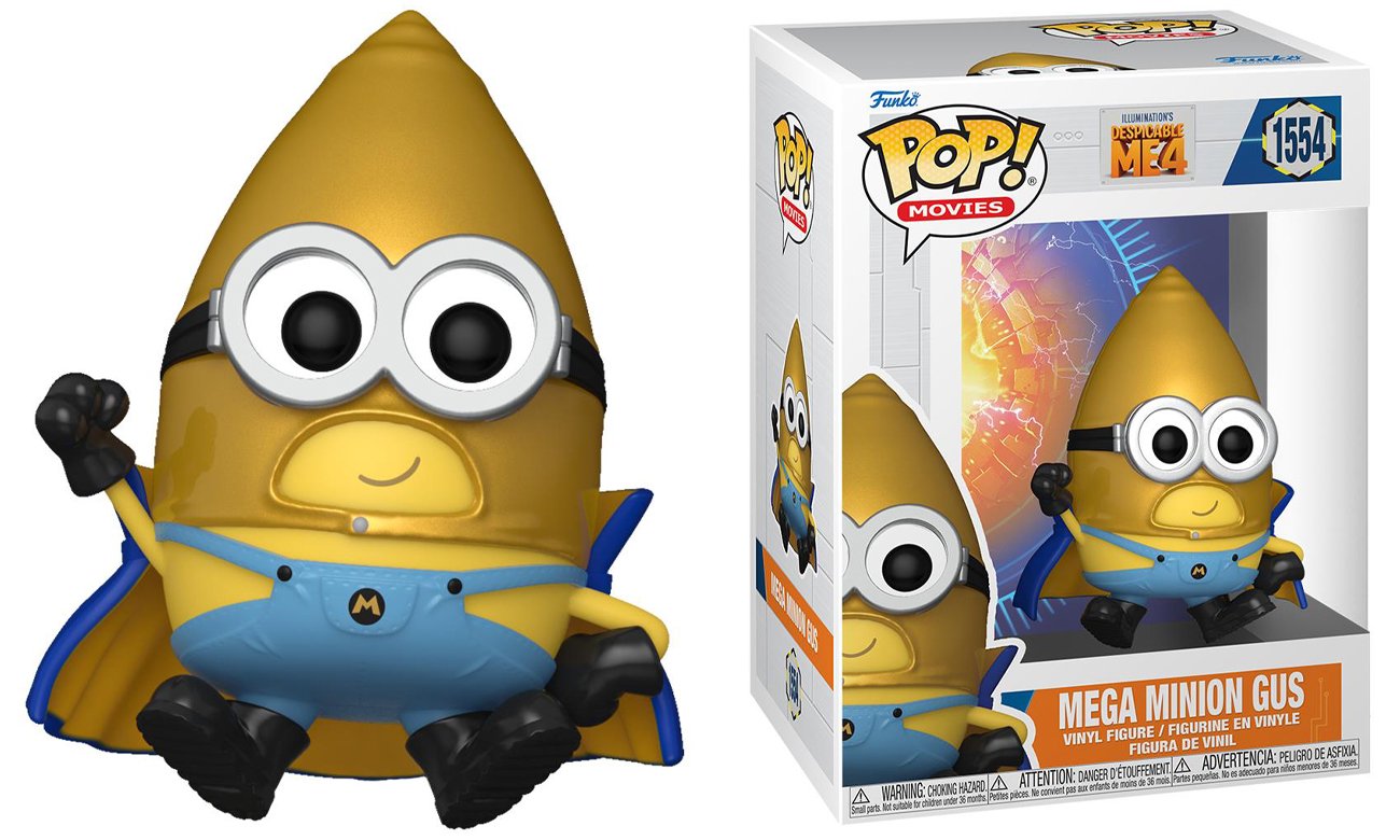 Figurka Funko POP Movies: Despicable Me 4 - Mega Minion Gus - Grafika z opakowaniem