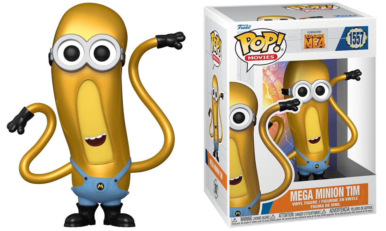 Figurka Funko POP Movies: Despicable Me 4 - Mega Minion Tim - Grafika z opakowaniem
