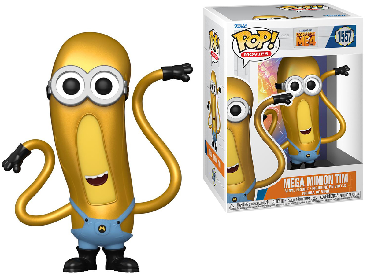 Figurka Funko POP Movies: Despicable Me 4 - Mega Minion Tim - Grafika z opakowaniem