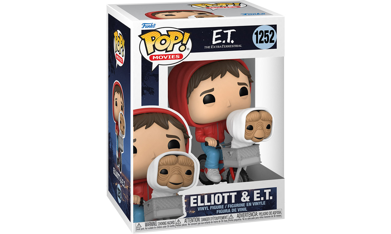 Figurka POP Movies: E.T. - Elliot with ET in Bike Basket - Opakowanie pod kątem
