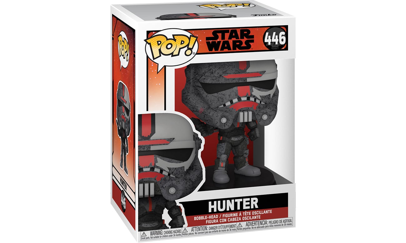Figurka Funko POP Star Wars: Bad Batch - Hunter - Widok od przodu w opakowaniu
