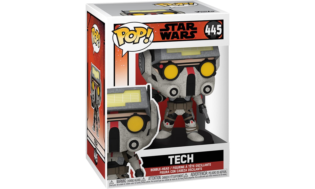 Figurka Funko POP Star Wars: Bad Batch - Tech - Widok od przodu w opakowaniu