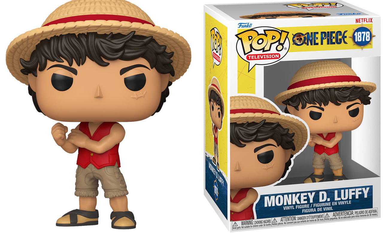 Figurka Funko POP TV: One Piece S1 – Monkey D. Luffy - Widok od przodu wraz z opakowaniem