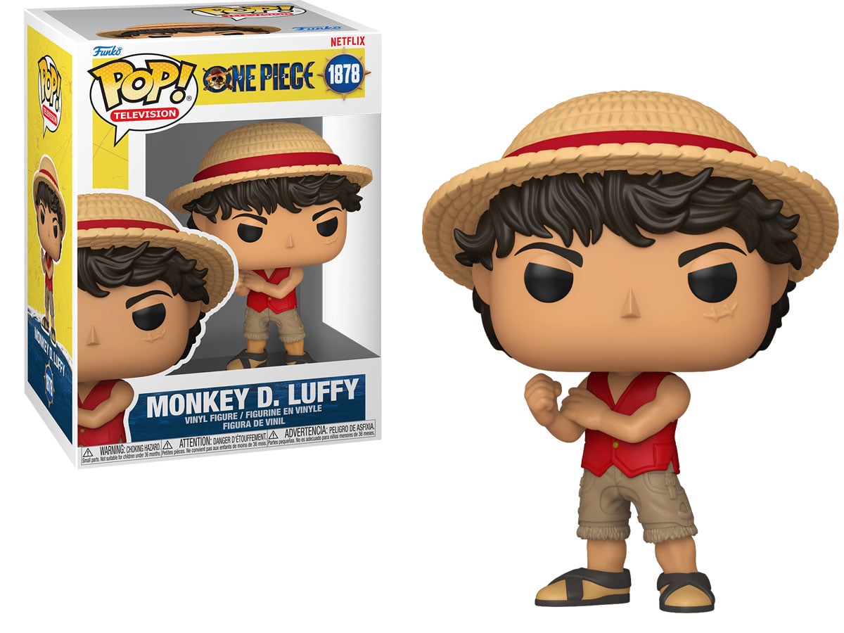 Figurka Funko POP TV: One Piece S1 – Monkey D. Luffy - Widok od przodu wraz z opakowaniem