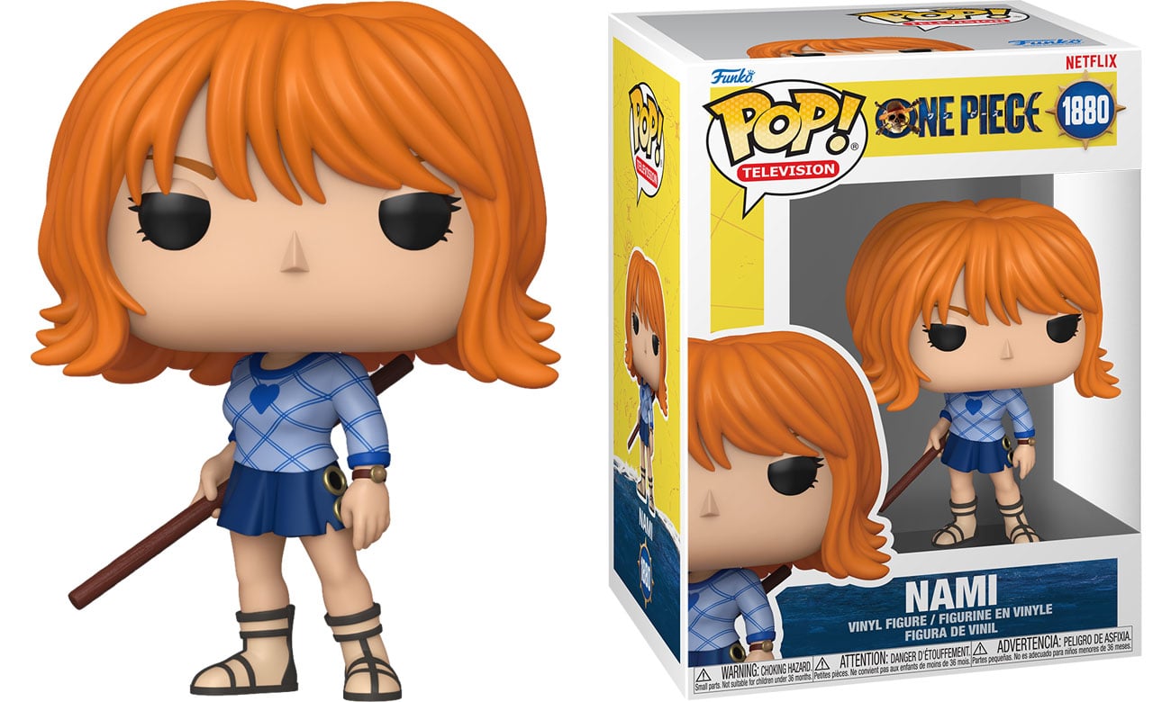 Figurka Funko POP TV: One Piece S1 – Nami  - Widok od przodu wraz z opakowaniem