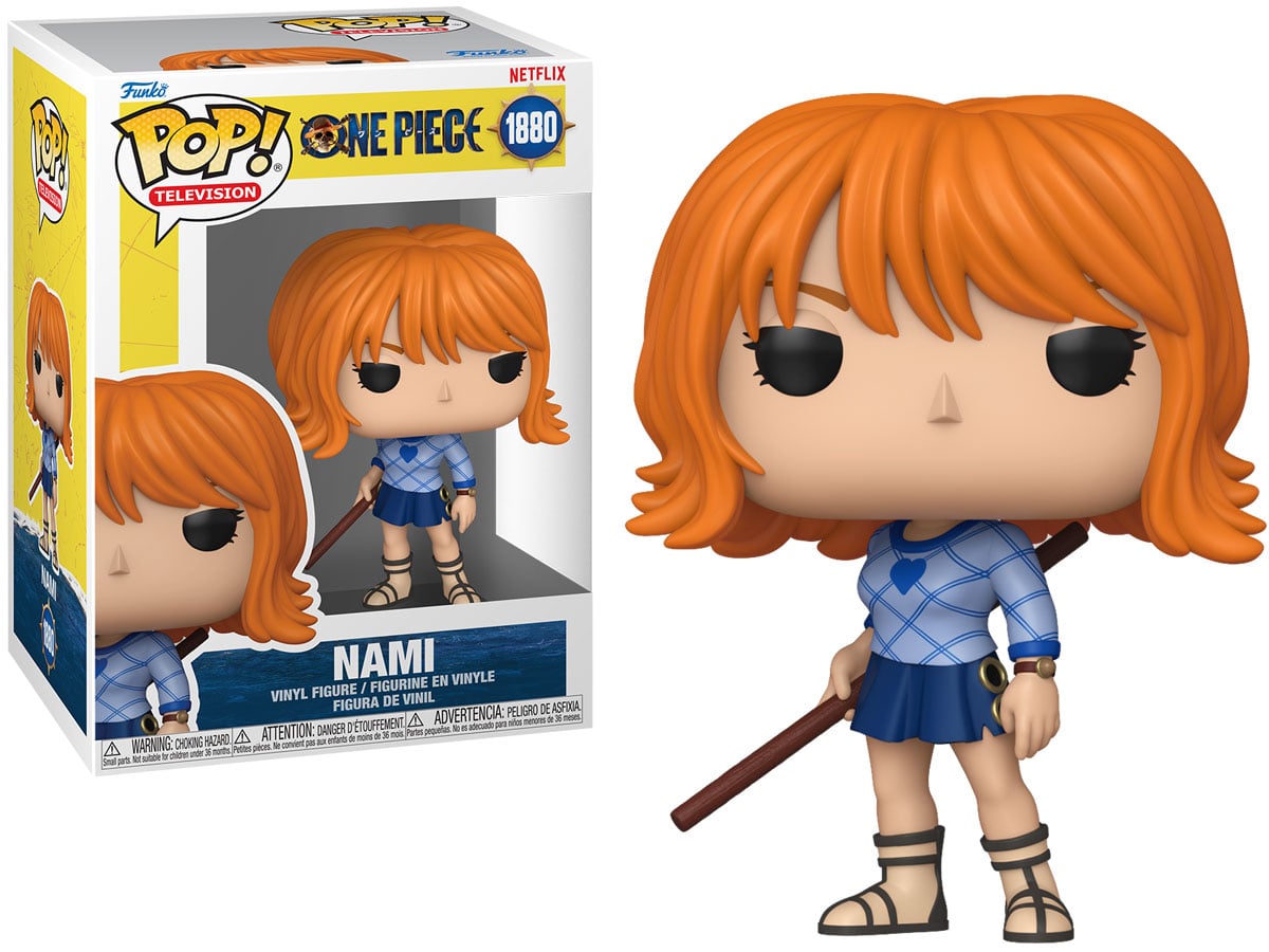 Figurka Funko POP TV: One Piece S1 – Nami - Widok od przodu wraz z opakowaniem