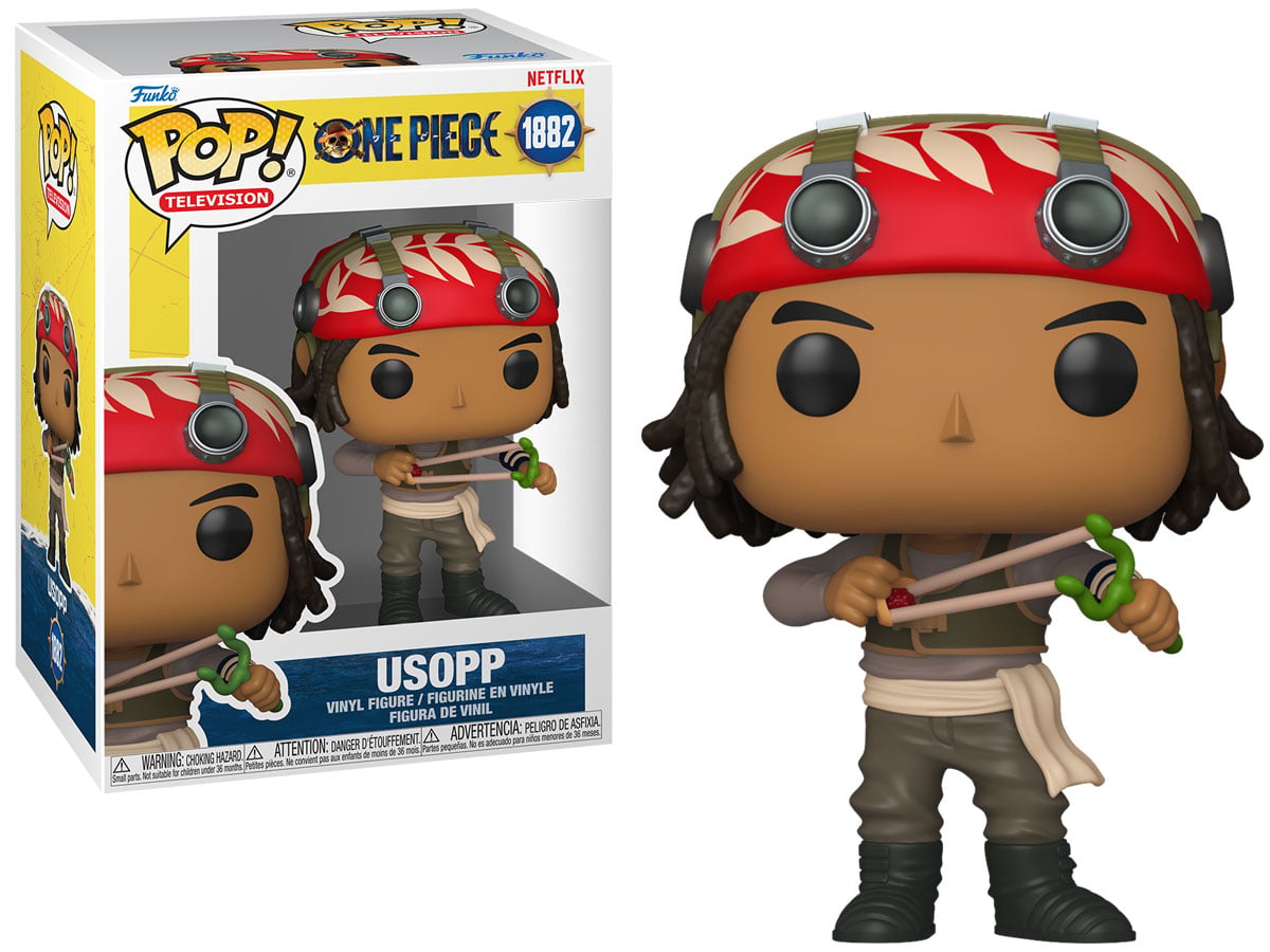 Figurka Funko POP TV: One Piece S1 – Usopp - Widok od przodu wraz z opakowaniem