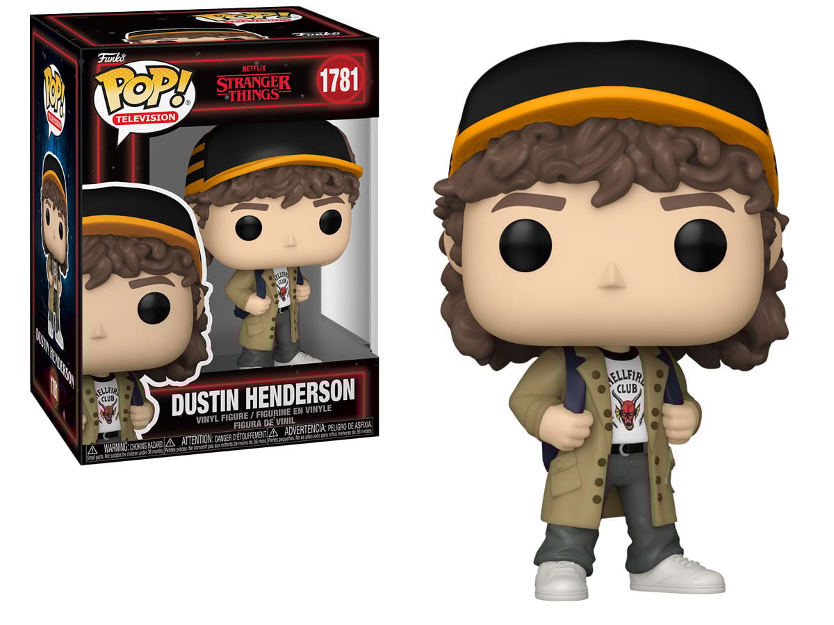Figurka Funko POP TV: Stranger Things S5 – Dustin Henderson - Widok od przodu wraz z opakowaniem