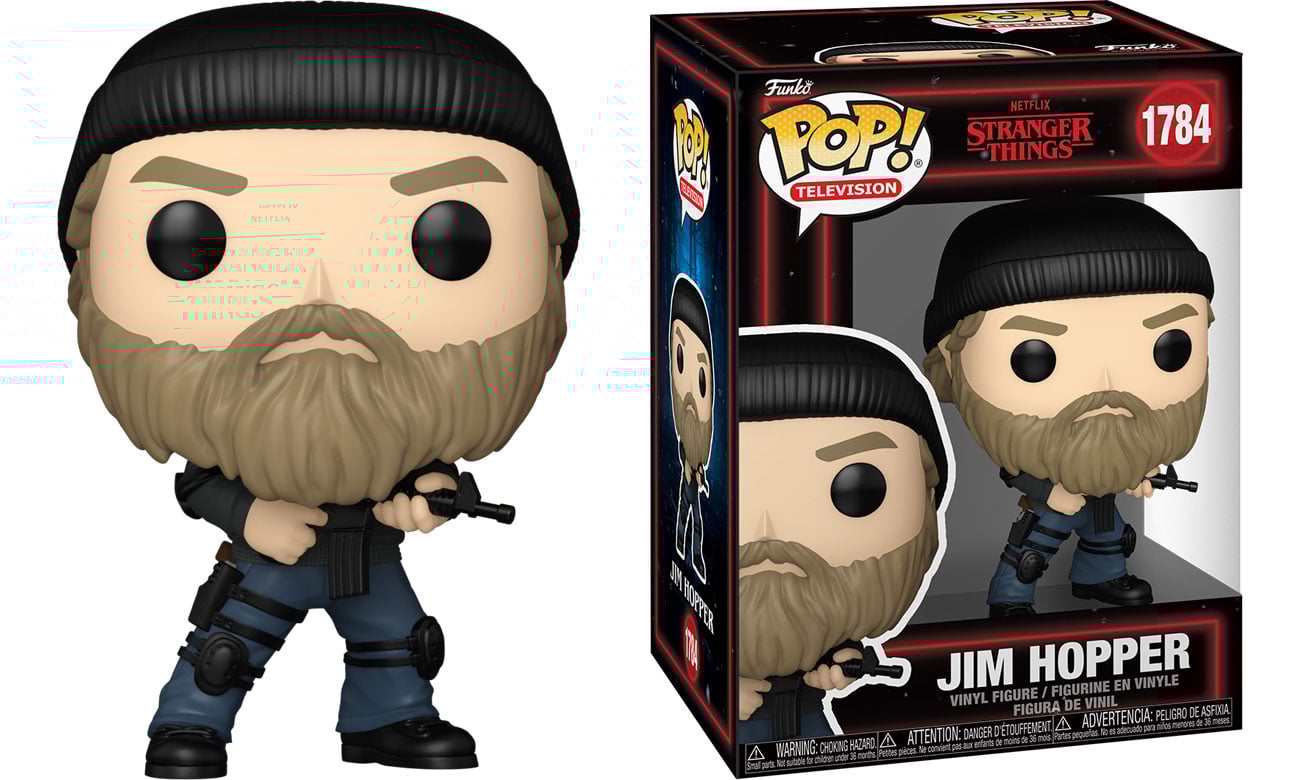 Figurka Funko POP TV: Stranger Things S5 – Jim Hopper - Widok od przodu wraz z opakowaniem