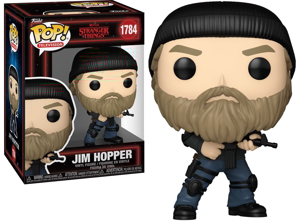Figurka Funko POP TV: Stranger Things S5 – Jim Hopper - Widok od przodu wraz z opakowaniem