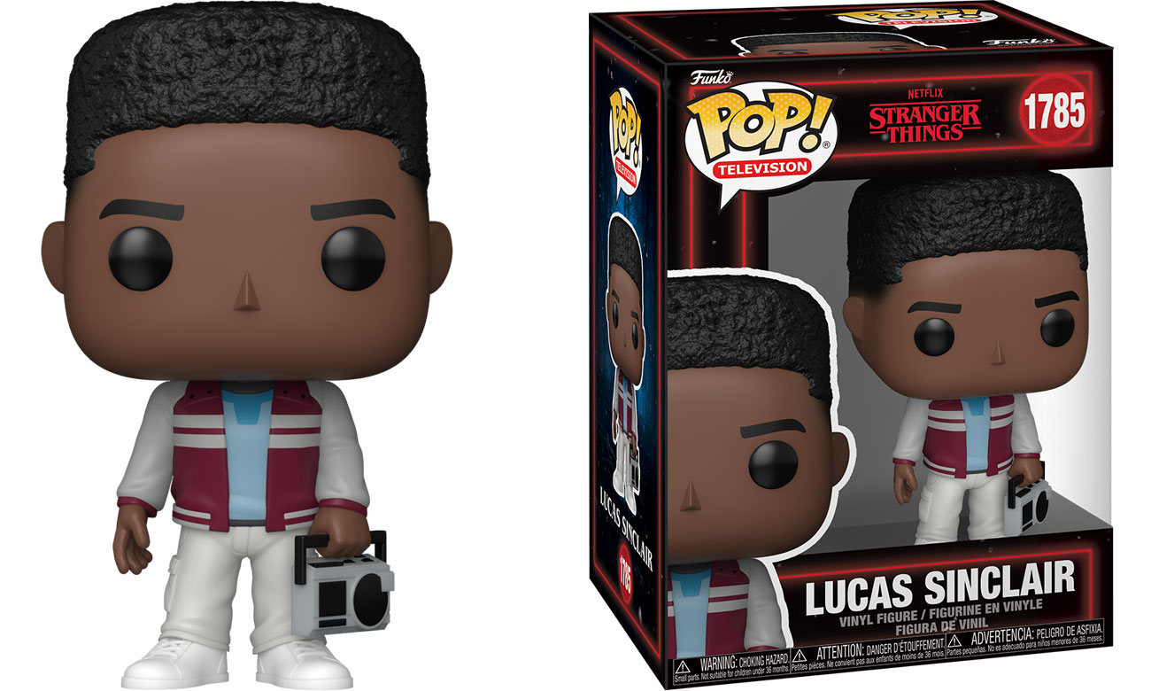 Figurka Funko POP TV: Stranger Things S5 – Lucas Sinclar - Widok od przodu wraz z opakowaniem