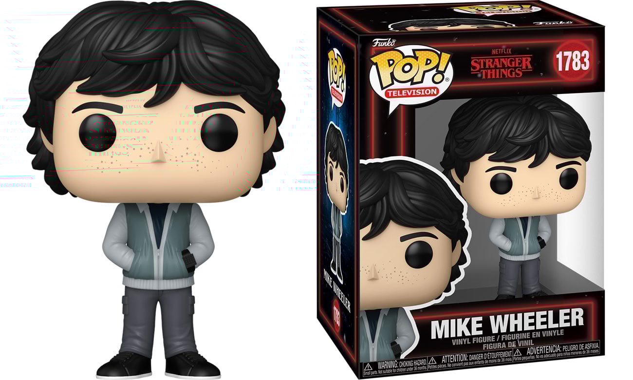 Figurka Funko POP TV: Stranger Things S5 – Mike Wheeler - Widok od przodu wraz z opakowaniem