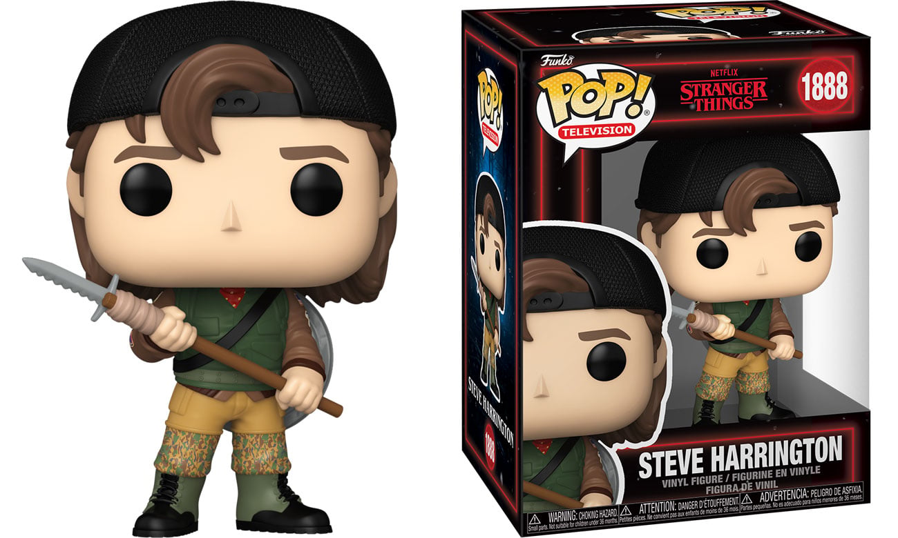 Figurka Funko POP TV: Stranger Things S5 –  Steve Harrington with Spear - Widok od przodu wraz z opakowaniem