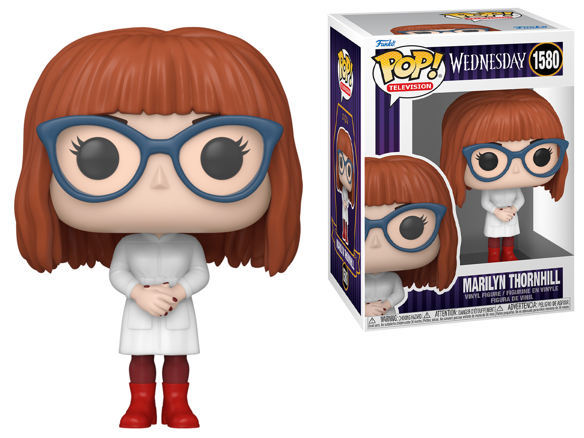 Figurka Funko POP TV: Wednesday – Rave'n Marilyn Thornhill - Widok od przodu wraz z opakowaniem