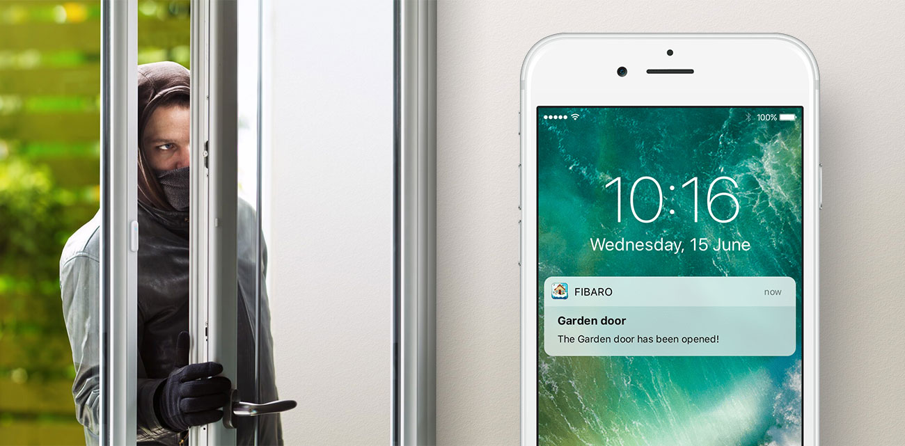 Fibaro Door / Window Sensor Powiadomienia na telefon