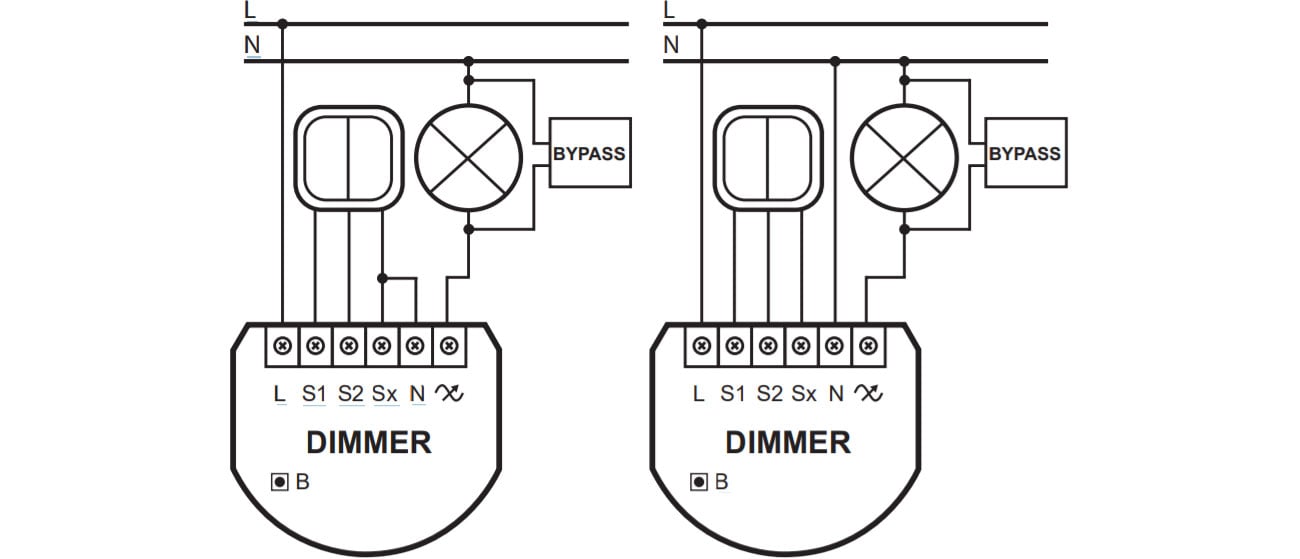 Fibaro Bypass 2 Schemat podłączenia