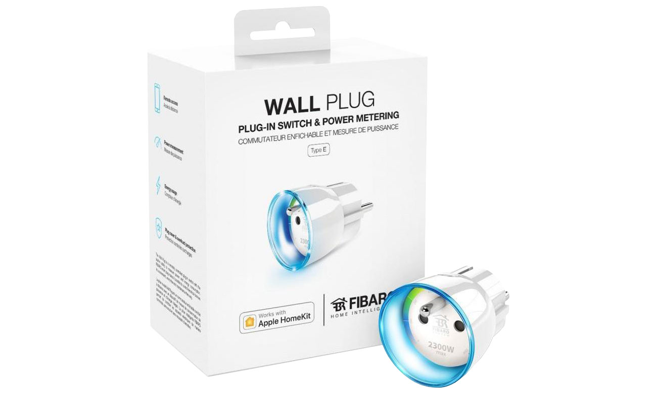 Fibaro Wall Plug z miernikiem energii (HomeKit) FGBWHWPE-102 Apple HomeKit