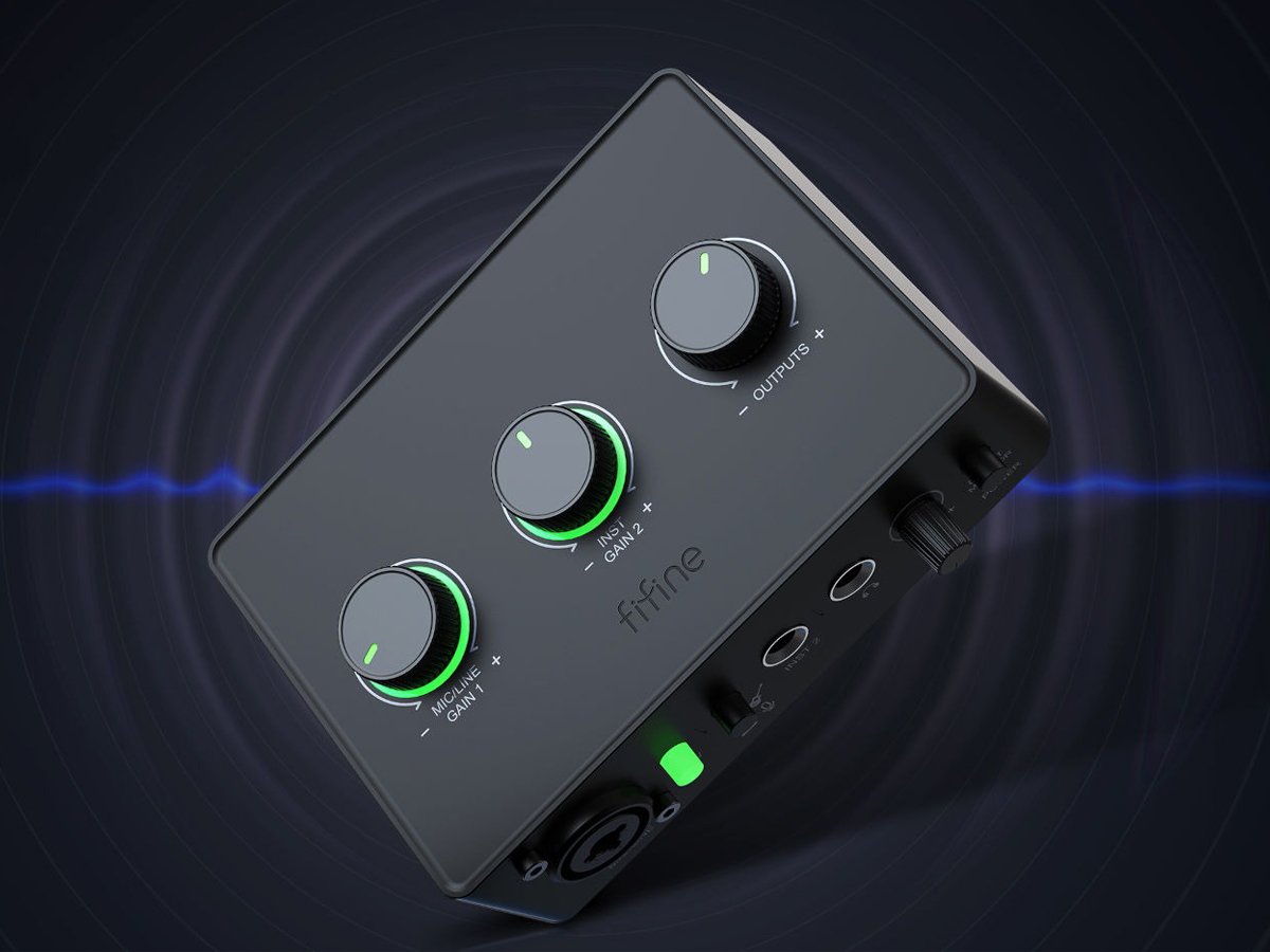 Interfejs audio XLR Phantom +48V Fifine AMPLI1 - Grafika lifestyle