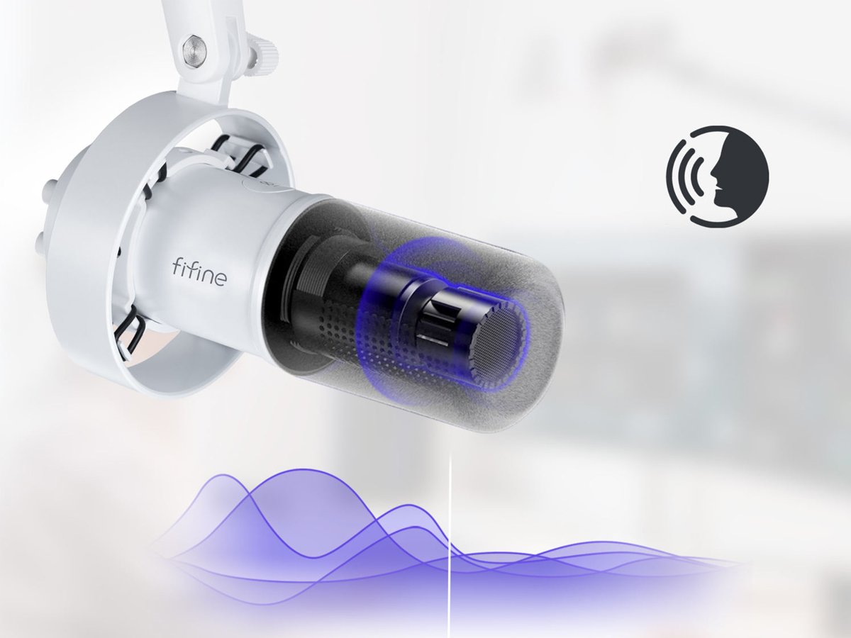 Zestaw mikrofonowy Mozos Fifine ze statywem XLR USB - Wygodne sterowanie i monitorowanie