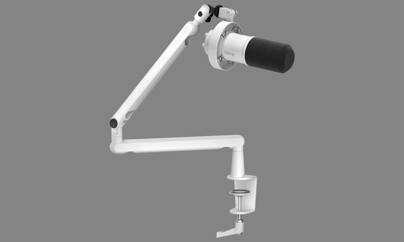 Zestaw mikrofonowy Fifine T688W ze statywem XLR USB - Widok ogólny, grafika z tłem