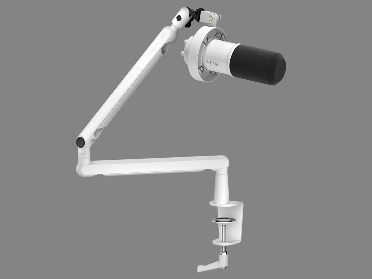 Zestaw mikrofonowy Fifine T688W ze statywem XLR USB - Widok ogólny, grafika z tłem