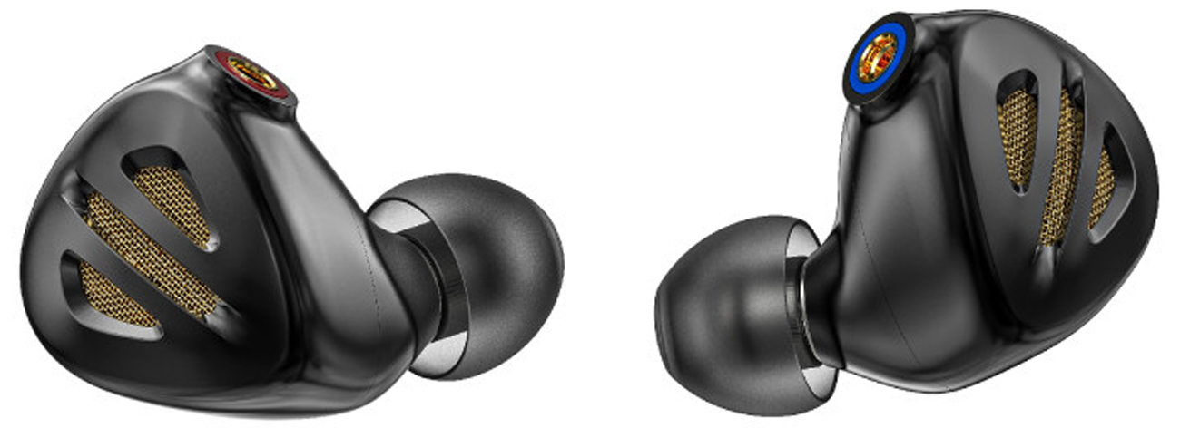 Hybrydowe monitory dokanałowe FiiO FH9 Czarne - Widok ogólny