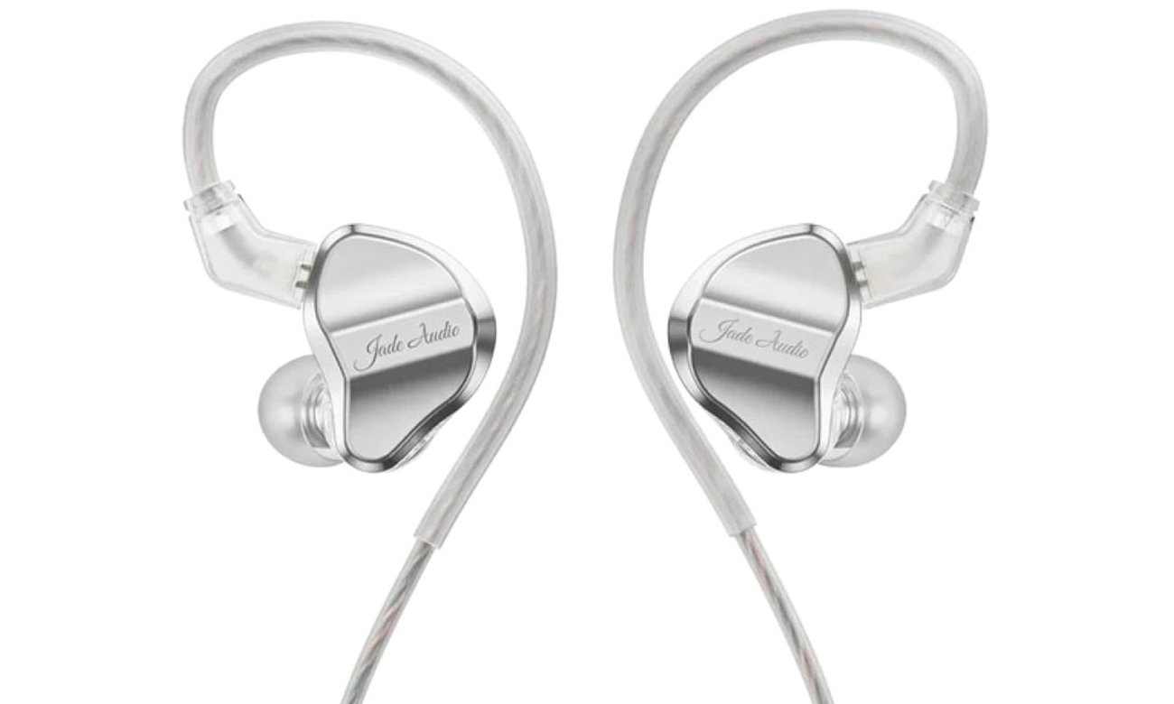 Dynamische kabelgebundene In-Ear-Kopfhörer FiiO JD1 Silber - Gesamtansicht