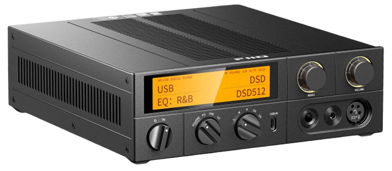 Wzmacniacz słuchawkowy DAC FiiO K17 Czarny - Widok od przodu pod kątem