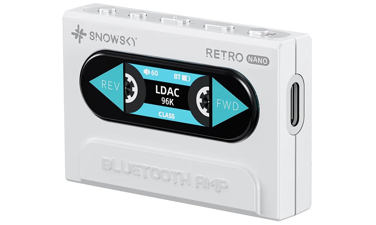 Wzmacniacz słuchawkowy FiiO Snowsky Retro Nano DAC Biały - Widok od przodu pod kątem