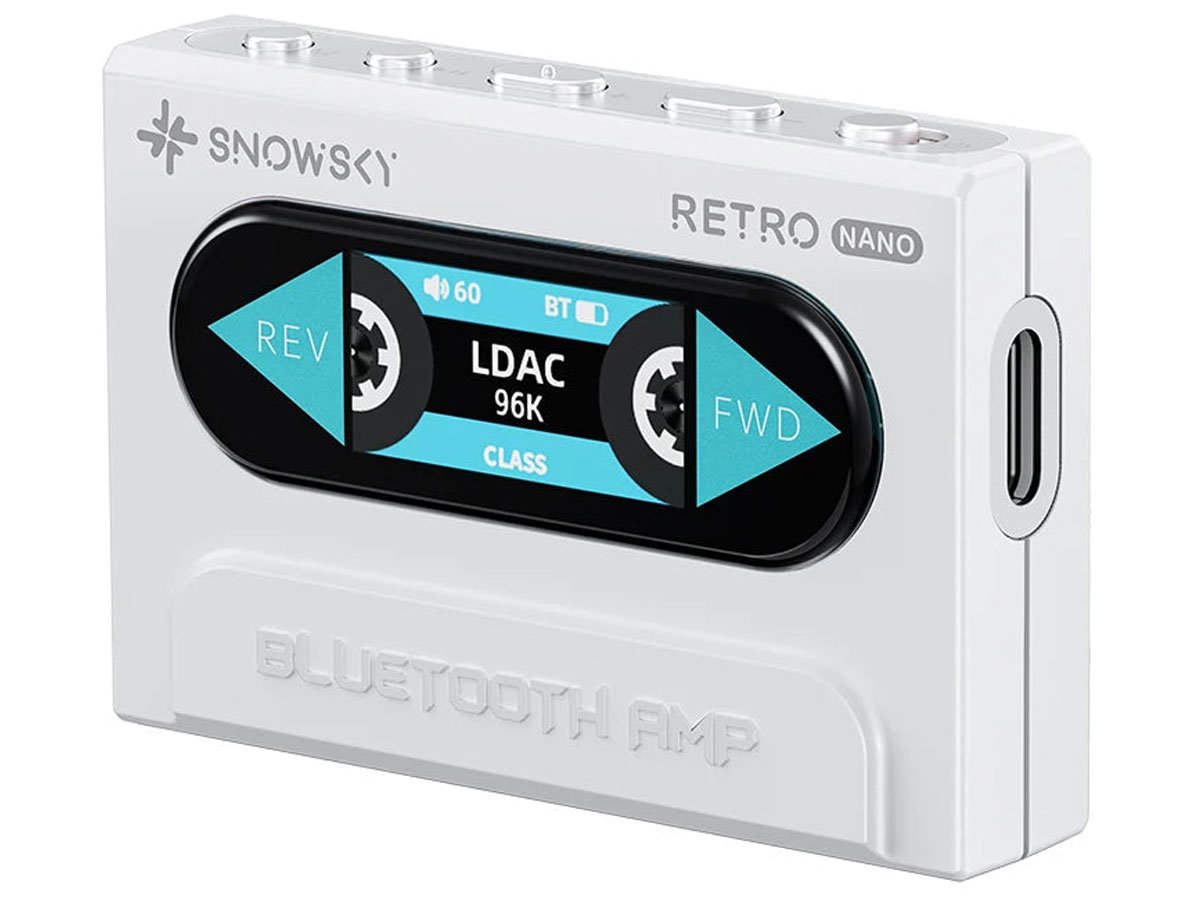 Wzmacniacz słuchawkowy FiiO Snowsky Retro Nano DAC Biały - Widok od przodu pod kątem