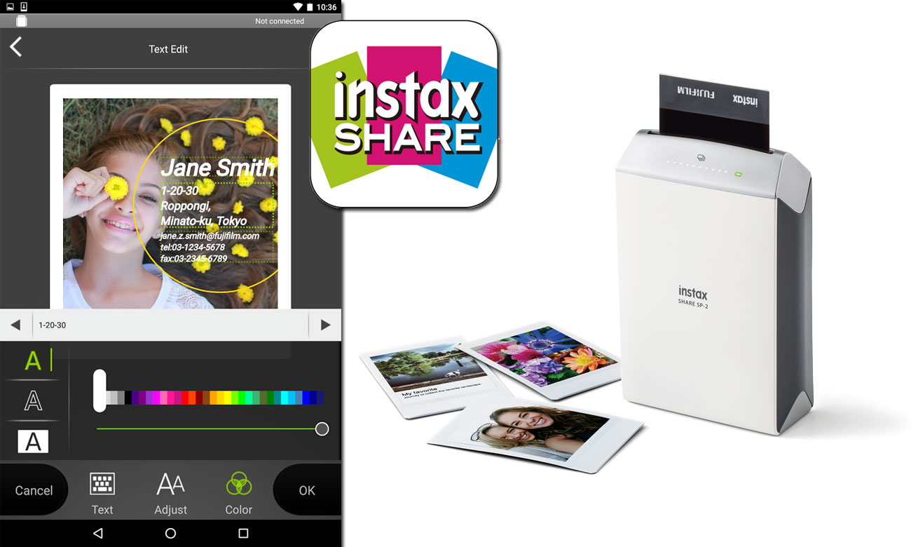 INSTAX SHARE SP-2 Aplikacja mobilna