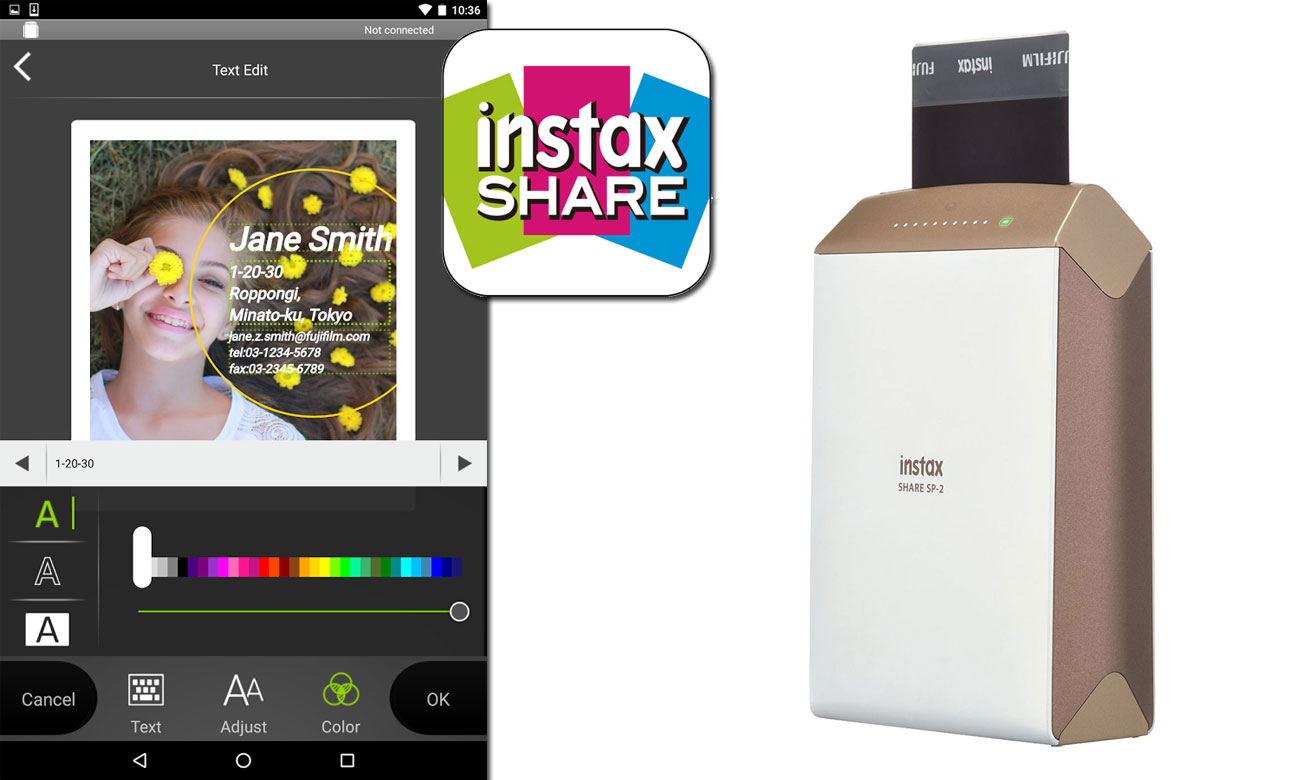INSTAX SHARE SP-2 Aplikacja mobilna