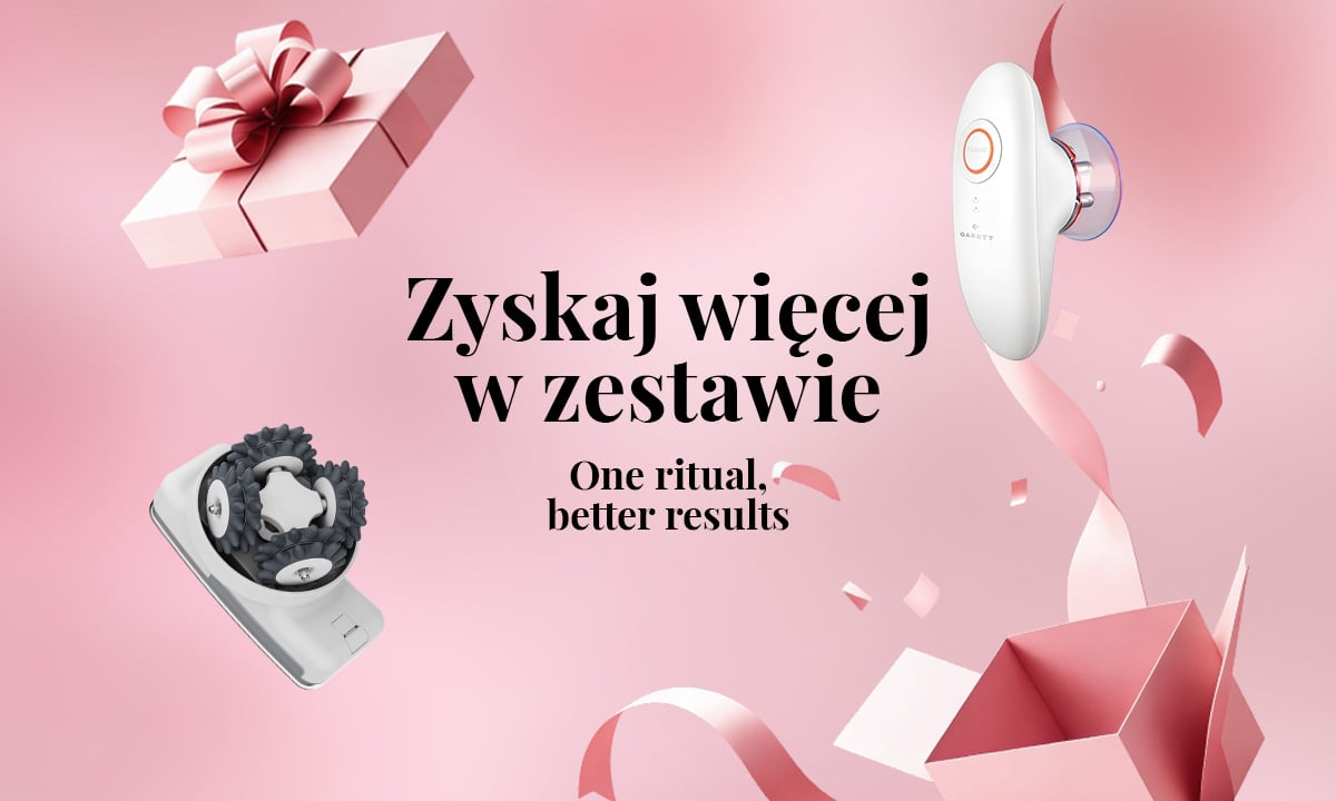 Zestaw Garett Beauty Perfect Body biały i Cellu Body srebrny, hasło Zyskaj więcej w zestawie