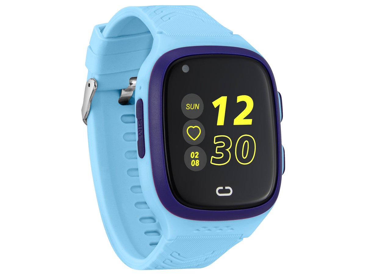 Smartwatch Garett Kids Rock 4G RT Niebieski - Widok od przodu pod kątem