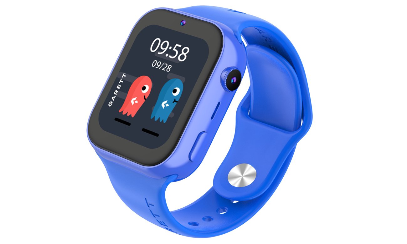 Smartwatch Garett Kids Twin 2 4G Blau - Frontansicht im Winkel