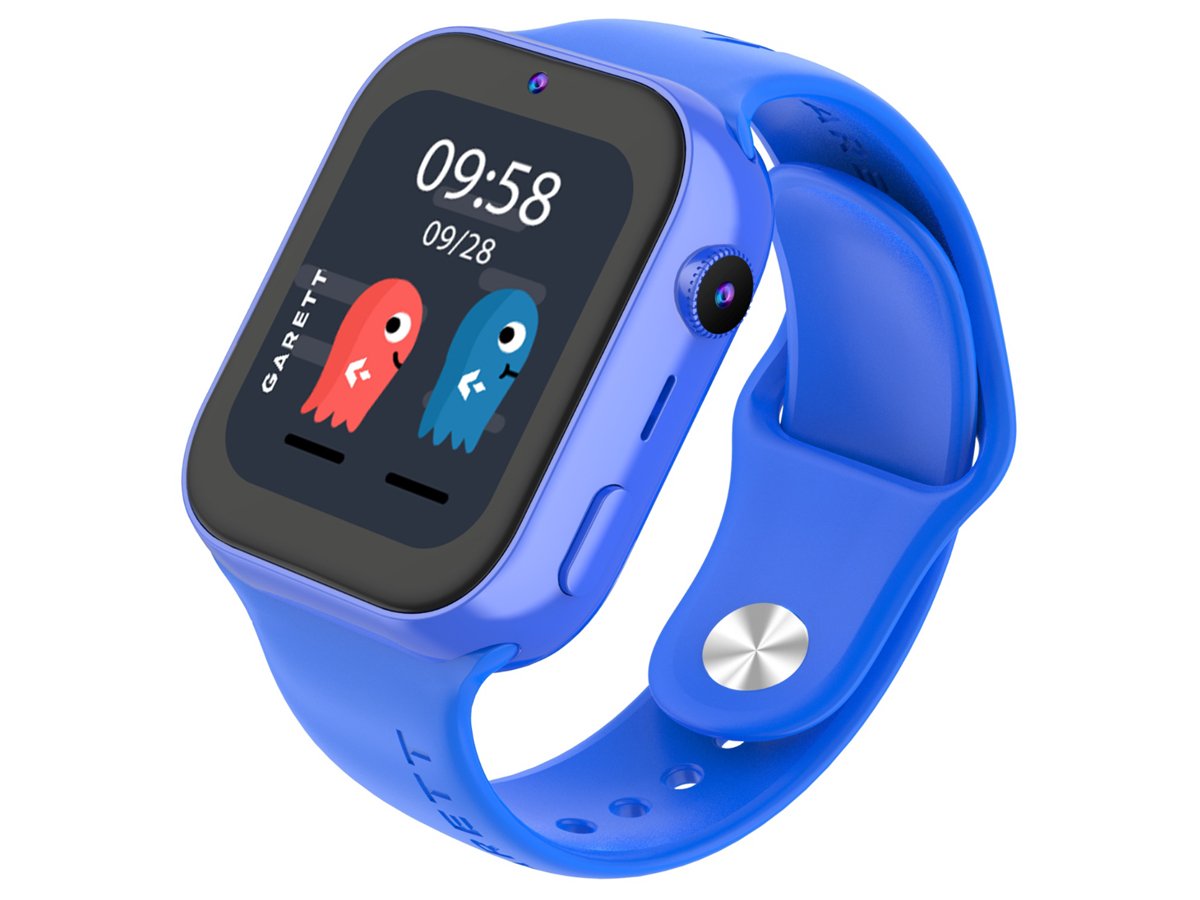 Smartwatch Garett Kids Twin 2 4G Blau - Frontansicht im Winkel