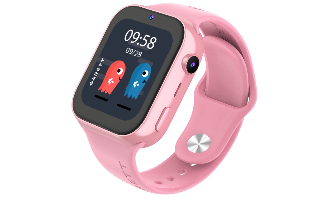 Smartwatch Garett Kids Twin 2 4G Rosa - Vorderansicht im Winkel