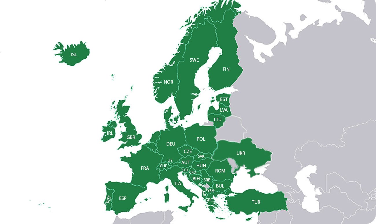 Szczegółowe mapy Europy