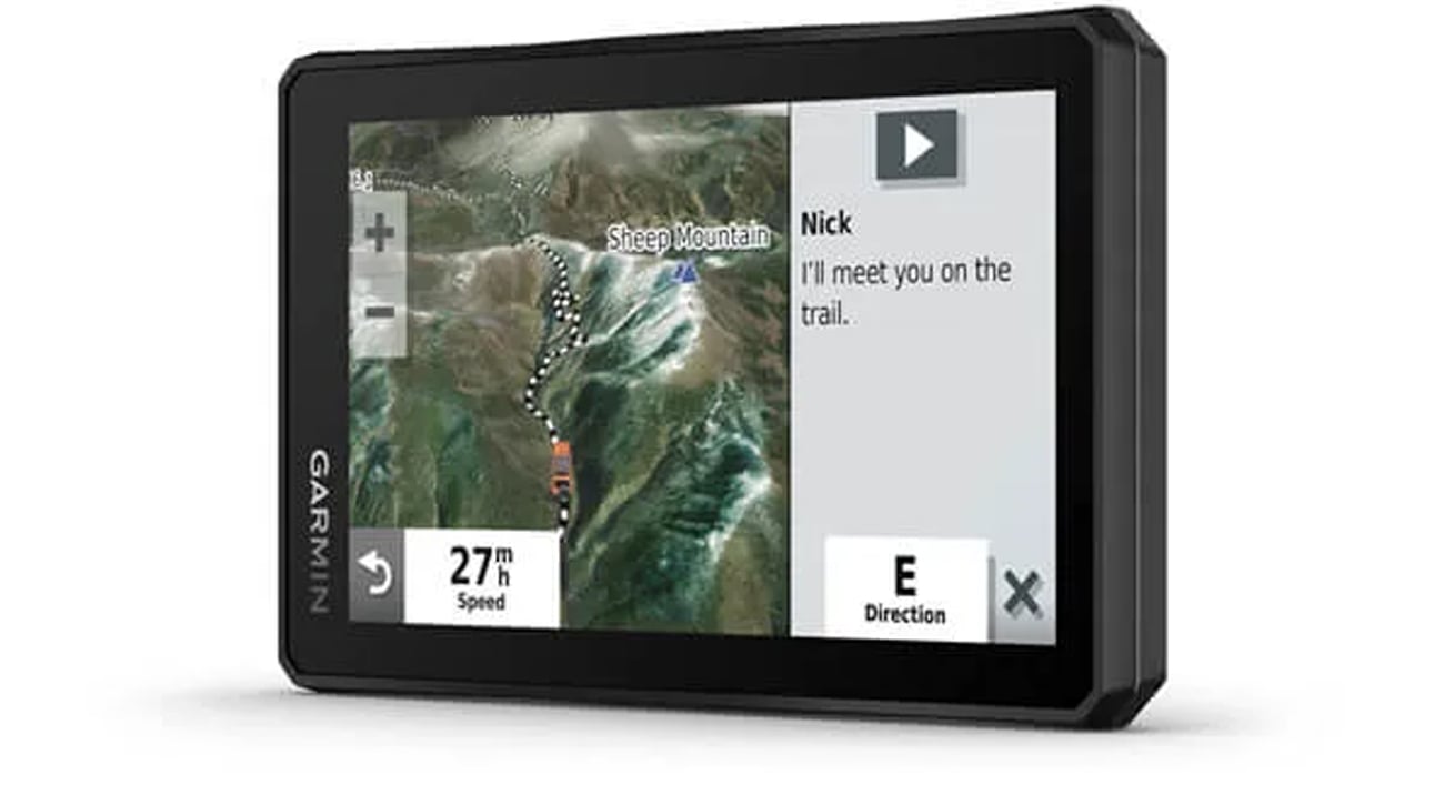 Nawigacja GPS dla motocykli i samochodów terenowych Garmin Tread M-S - Widok od przodu pod kątem