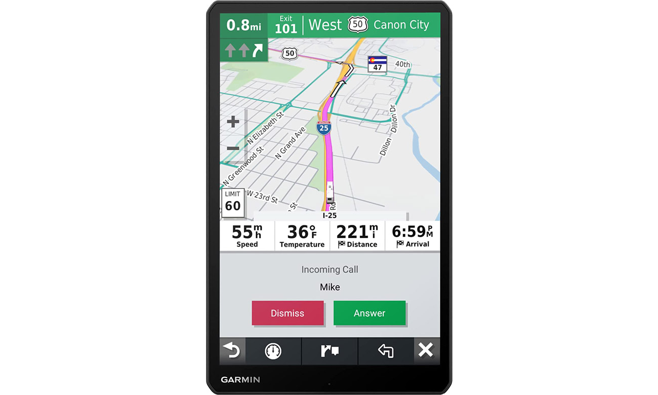 Nawigacja dla kamperów Garmin Camper 890 MT-D Travel Edition Europa - Widok z przodu pionowo, ekran