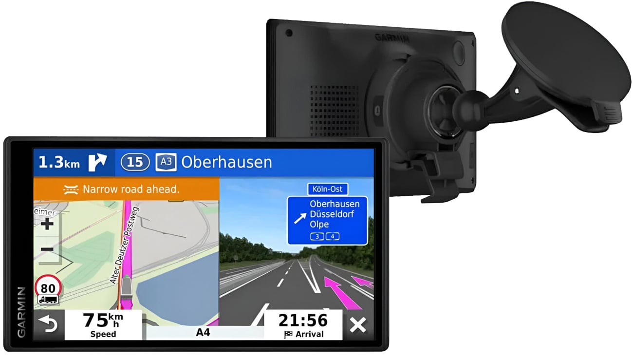 Nawigacja Garmin Dezl LGV500 MT-S Europa - Widok od przodu i od tyłu pod kątem