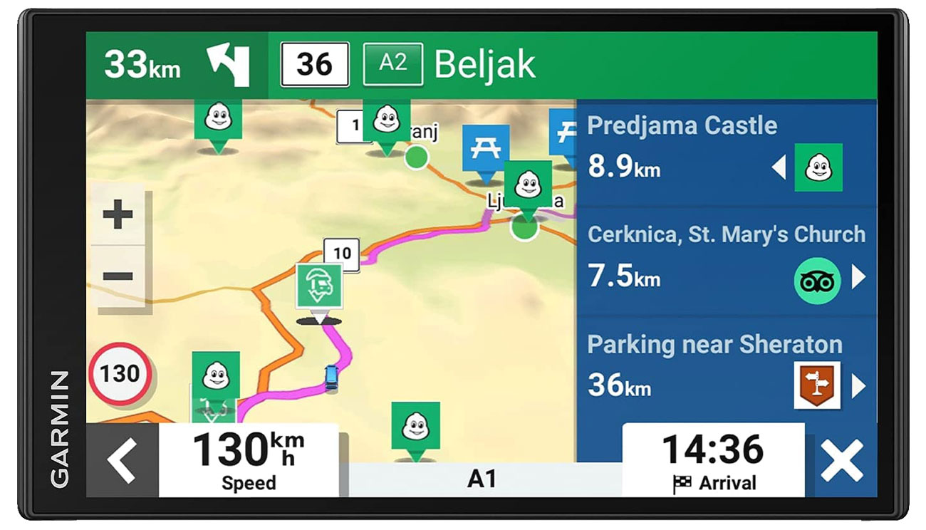Nawigacja dla kamperów Garmin CamperVan MT-S Europa - Czytelny ekran