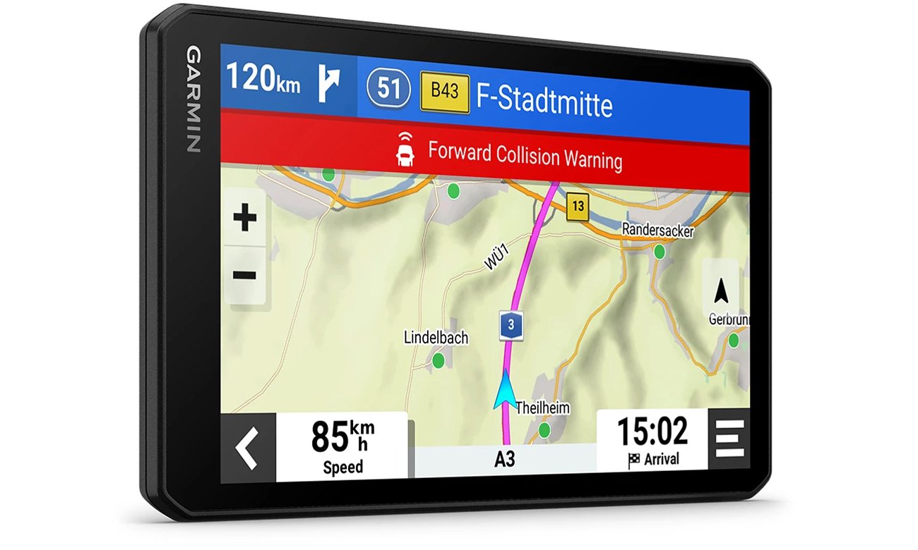 Nawigacja samochodowa GPS Garmin DriveCam 76 MT-D - Widok od przodu pod kątem