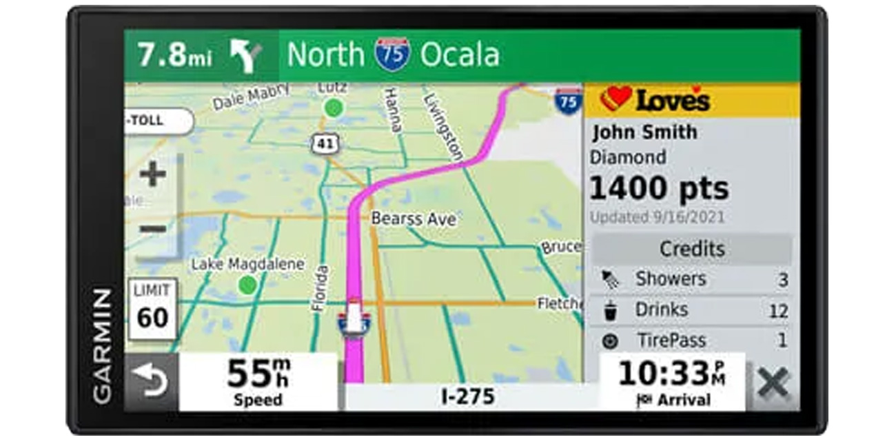 Nawigacja GPS Garmin Dezl LGV610 - Widok od przodu