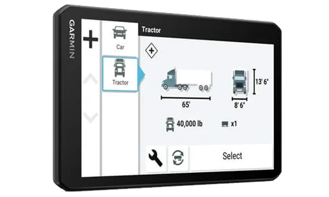 Nawigacja GPS Garmin Dezl LGV710 - Widok od przodu pod kątem