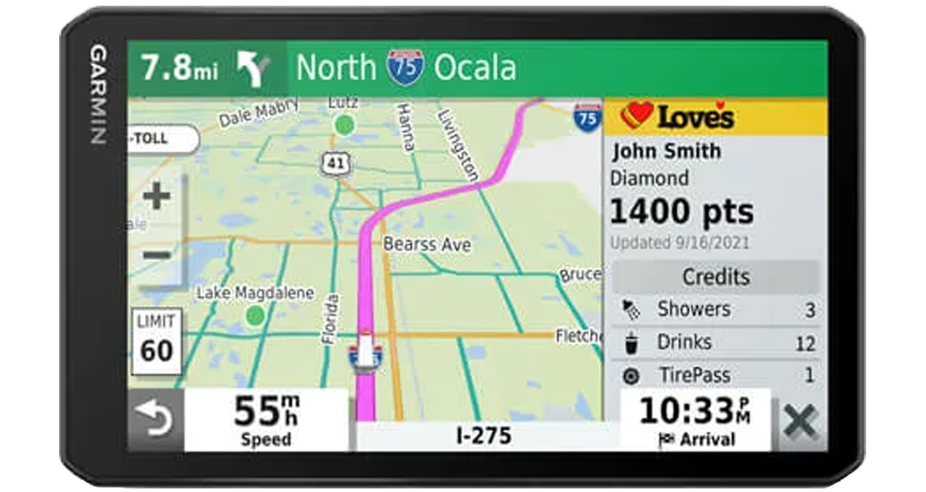 Nawigacja GPS Garmin Dezl LGV710 - Widok od przodu