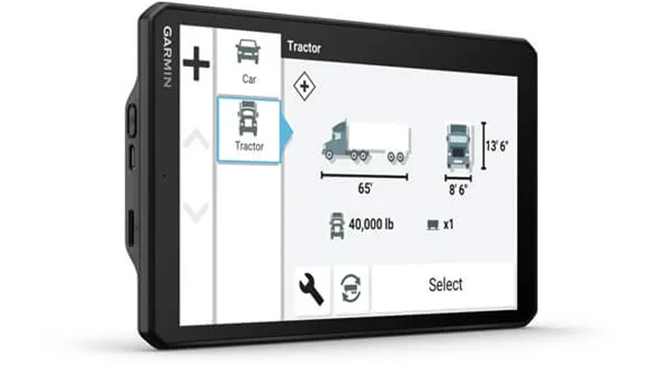 Nawigacja GPS Garmin Dezl LGV810 - Widok od przodu pod kątem